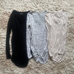 Lot Of 3 Motherhood Maternity Long Sleeved Shirts Size Small